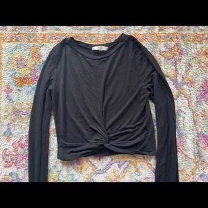Black crop top sweater